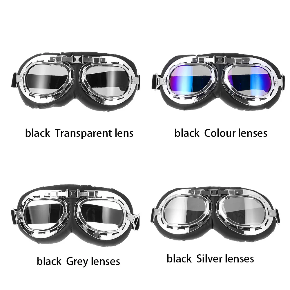 Pilot Retro Dustproof Motorcycle and Sports Protective Goggles