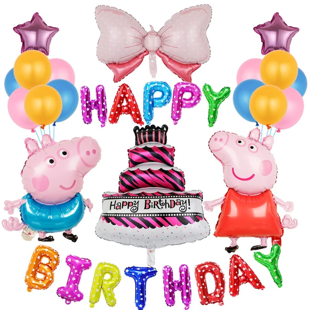 Decoración pepa pig  Peppa pig birthday party decorations, Peppa pig  birthday decorations, Pig birthday decorations