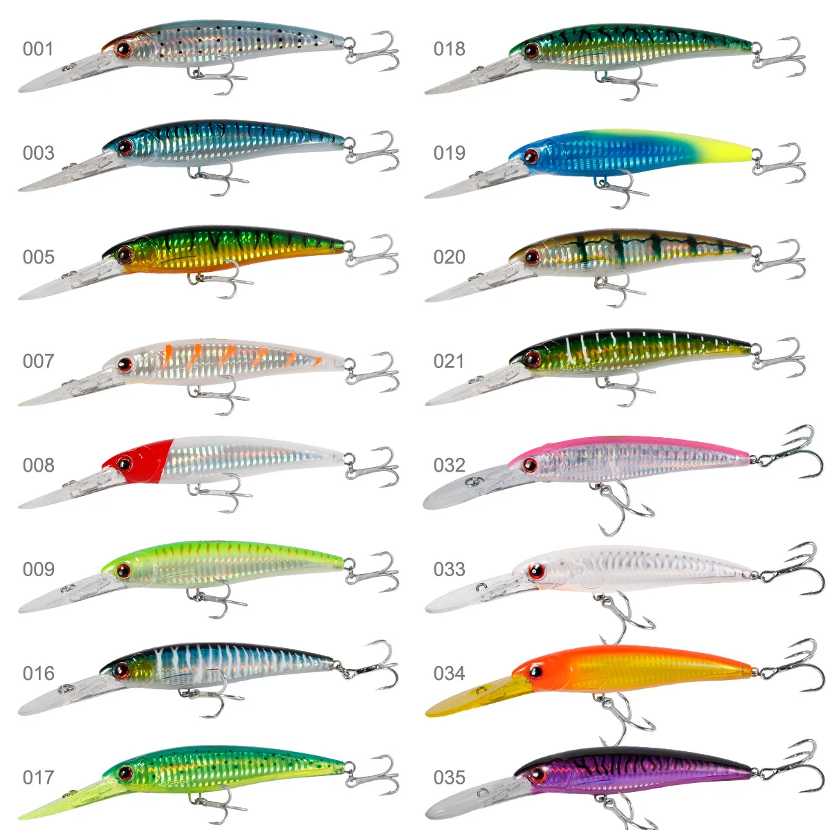 NOEBY-Trolling Minnow iscas de pesca, isca artificial para pesca de robalo, Wobblers afundamento lento, isca flutuante, 120mm, 140mm, 160mm