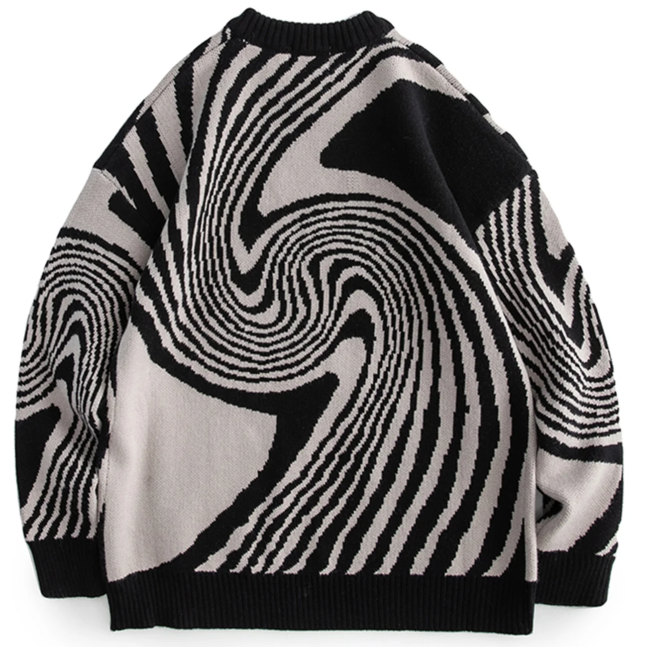 LACIBLE Autumn Winter Sweater Men Women Whirlpool Knit Sweater Harajuku  Loose Casual Knitted Sweater Pullover Hip Hop Streetwear|Pullovers| -  AliExpress
