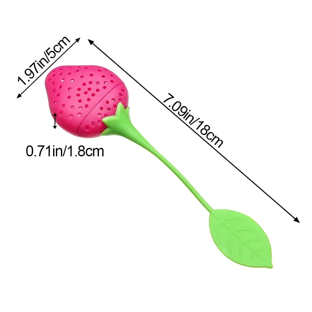 1/3pcs New Silicone Tea Infuser Coffee Filter Strawberry Tea bag Silicone Tea Ball Holder Teapot Gadgets Herbal Spice Filter