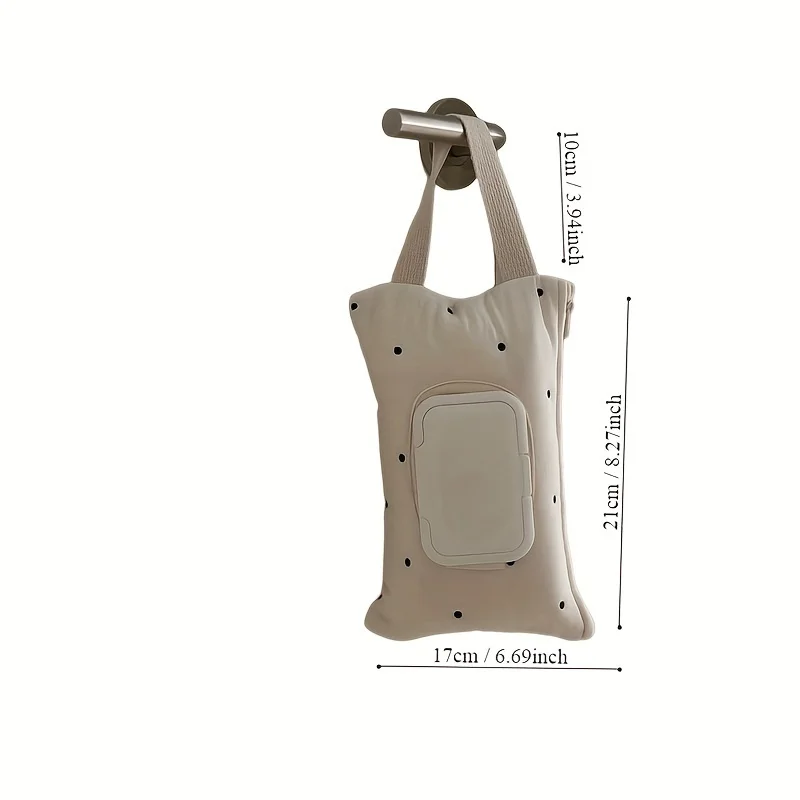 인스타 스타일 한국어 버전 차량용 티슈 박스, 귀여운 유모차 티슈 파우치, 휴대용 풀아웃 플립탑 티슈 박스