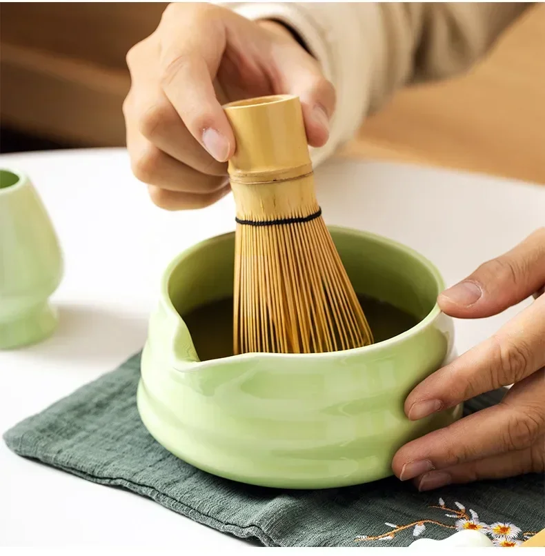 Japanese Matcha Teaware Set Safe Bamboo Whisk Teaspoon Ceramic Bowl Tea Sets Traditional DIY Matcha Tea-making Tools Accessories matcha tea set,matcha tea tools,tea set