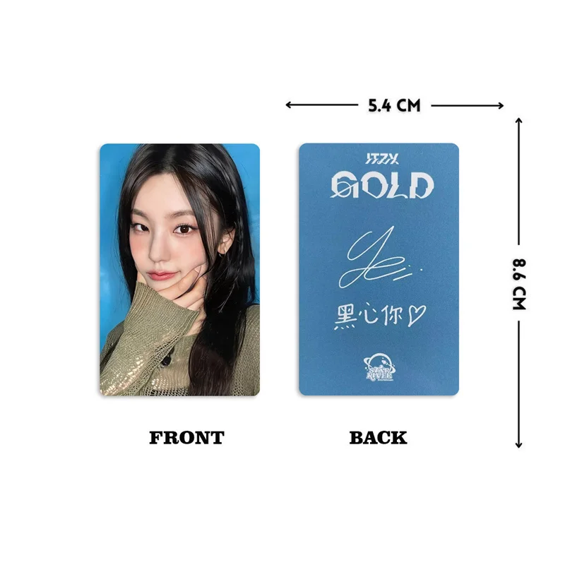 4pcs/set ITZY New Album GOLD LOMO Card Star River Special Card Chinese Back YEJI Lia RYUJIN YUNA Postcard Photo Gift