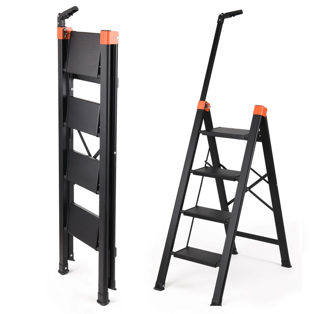 ALPURLADFoldingAluminumLadders3StepLadderAluminiumTelescopic