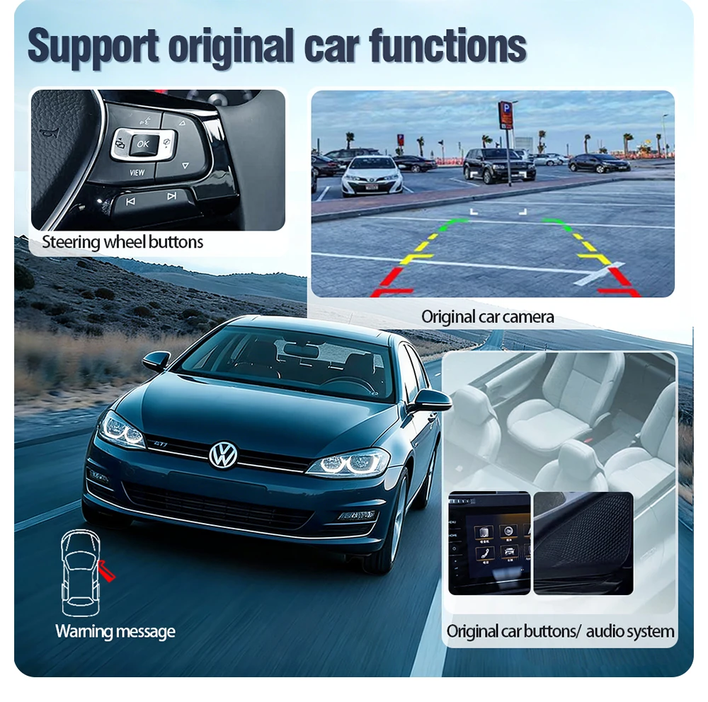 AUTOTOP Wireless CarPlay Android Auto für VW Skoda Seat Polo Tiguan Atlas Teramont Passat TouranT-Cross 8 & 9,2 Zoll MIB2.5 MIB3 – Detail 6