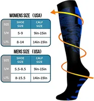 Chaussettes de compression chaussettes de sport de course soins infirmiers médicaux 20-30 mmhg pour les voyages en vol grossesse œdème diabète varices chaussettes 2