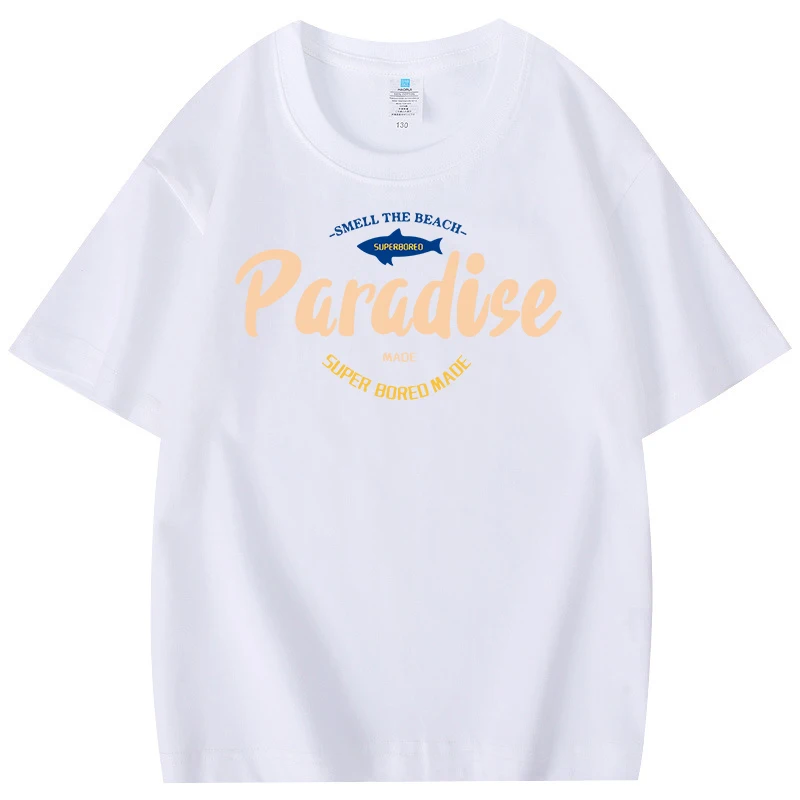 6 Color 100% Cotton T Shirts For Kids Summer Boys Girls Cartoon Printed T Shirts Cute Clothes Daily Casual Versatile Red Top 4
