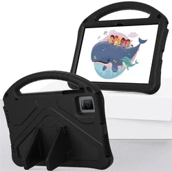 Kids Safe EVA Foam Tablet Case with Handle Kickstand - Durable Back Cover for REVVL Tab 10.36 2023 (Black)
