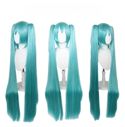 Magical Blue Miku - Inspired Cosplay Wig with Long Ponytails and Rose Net - One Size (Blue)