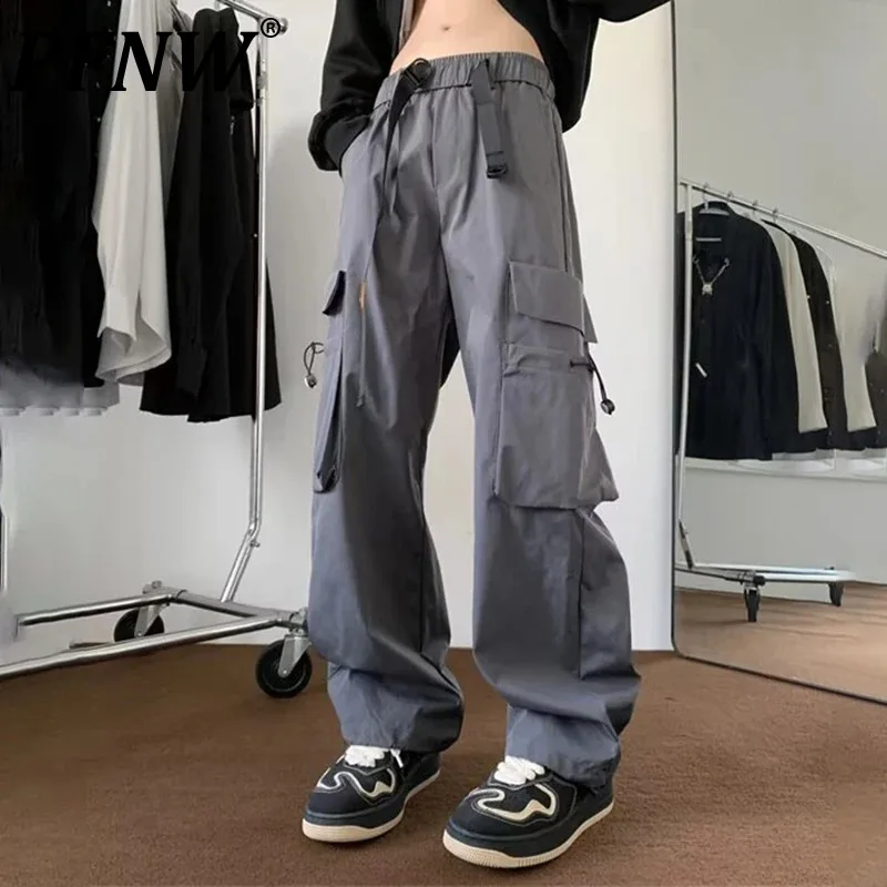 

Мужские брюки-карго PFNW с большими карманами, винтажные американские стильные мужские комбинезоны с широкими штанинами, повседневные брюки в стиле сафари, новинка 2024, 28W2948