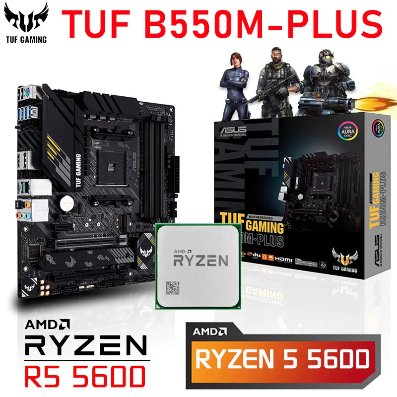 Asus Tuf B550mplus Motherboard R5 5600 Cpu Am4 Ryzen Kit Amd B550