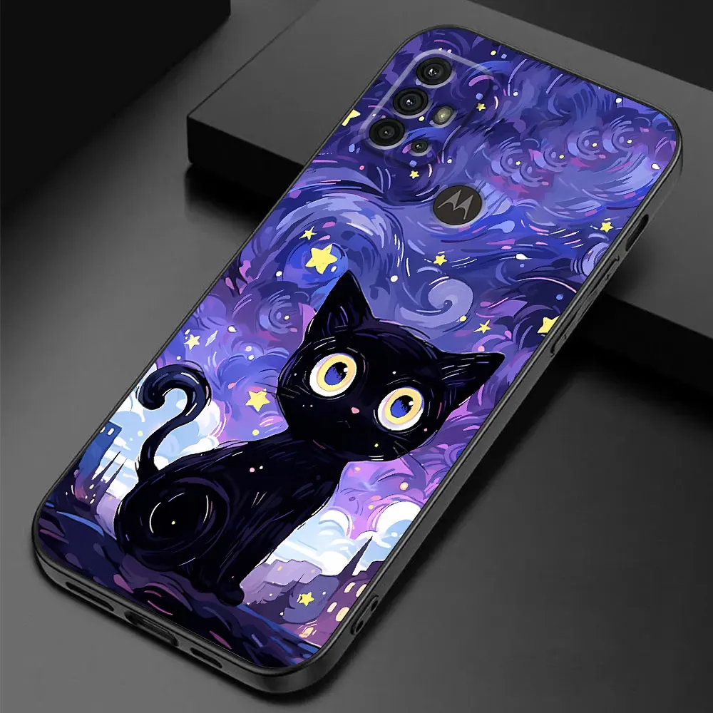 Starry Sky Cat TPU Soft Cover Case