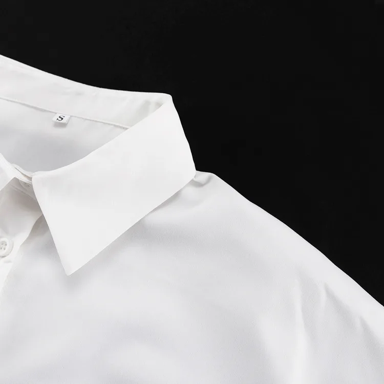 White Shirt Leather Skirt Sets Women Fashion Loose Long Sleeve Patchwork High Wasit Solid Office Lady Style Summer New