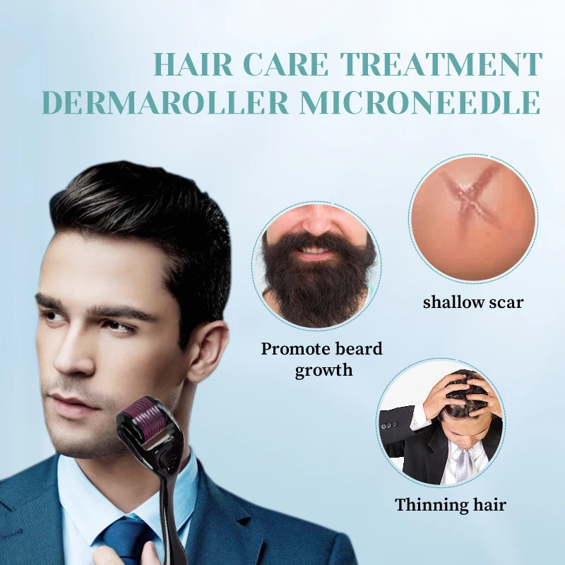 540 Derma Roller Microniddle Roller For Hair Growth 0.2/0.25/0.3mm Needle Length Skin Care Tool Titanium