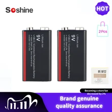 

Soshine 9V 6F22 500mAh USB Lithium Ion Rechargeable Polymer with Battery Box for Wireless Microphone / Alarm 7.4V 1A USB