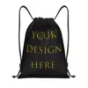 Custom Your Photo Logo Text Print Drawstring Backpack  Gym Sport Sackpack Portable Your Design Here DIY Shopping Bag Sack 1