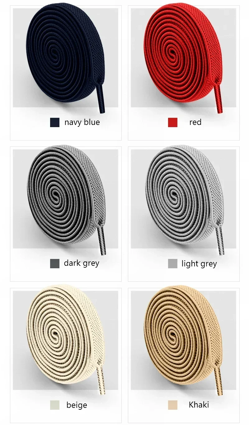 8MM 2026 Schnürsenkel ohne Binden mit Druckverschluss, elastische Schnürsenkel für Sneaker – verbreitertes flaches Design für Kinder & Erwachsene – Detail 8