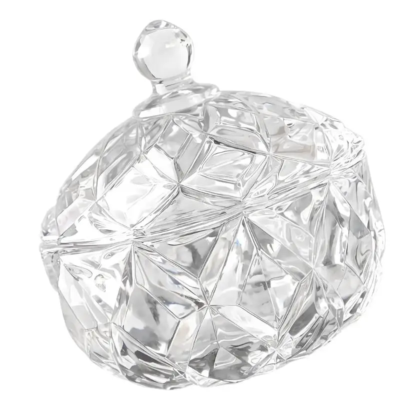 Elegant Decorative Glass Snack Jar with Lid
