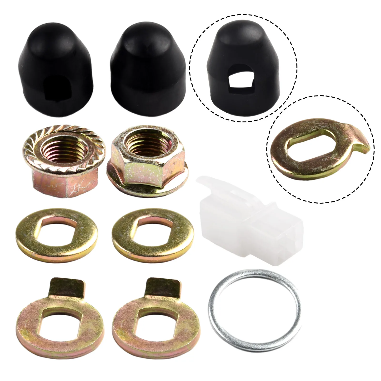E-bike Hub Motor Axle Lock Nut/ Lock Washer /spacer/ Nut Cover Replacement Rubber Nut Covers For Motors E-bike Accs