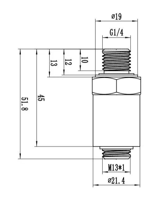 Transmisor de presión de aire G1/4, 12-36V, 4-20Ma, 0-60MPa, sensor transductor de presión de acero inoxidable opcional