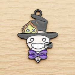 Set of 10 Black Plated Cartoon Charms for DIY Jewelry and Crafts (Style 5)