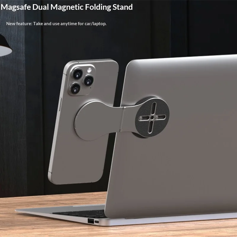 Dual Magnetic Folding Stand Holder for Versatile Use with Floating Mount