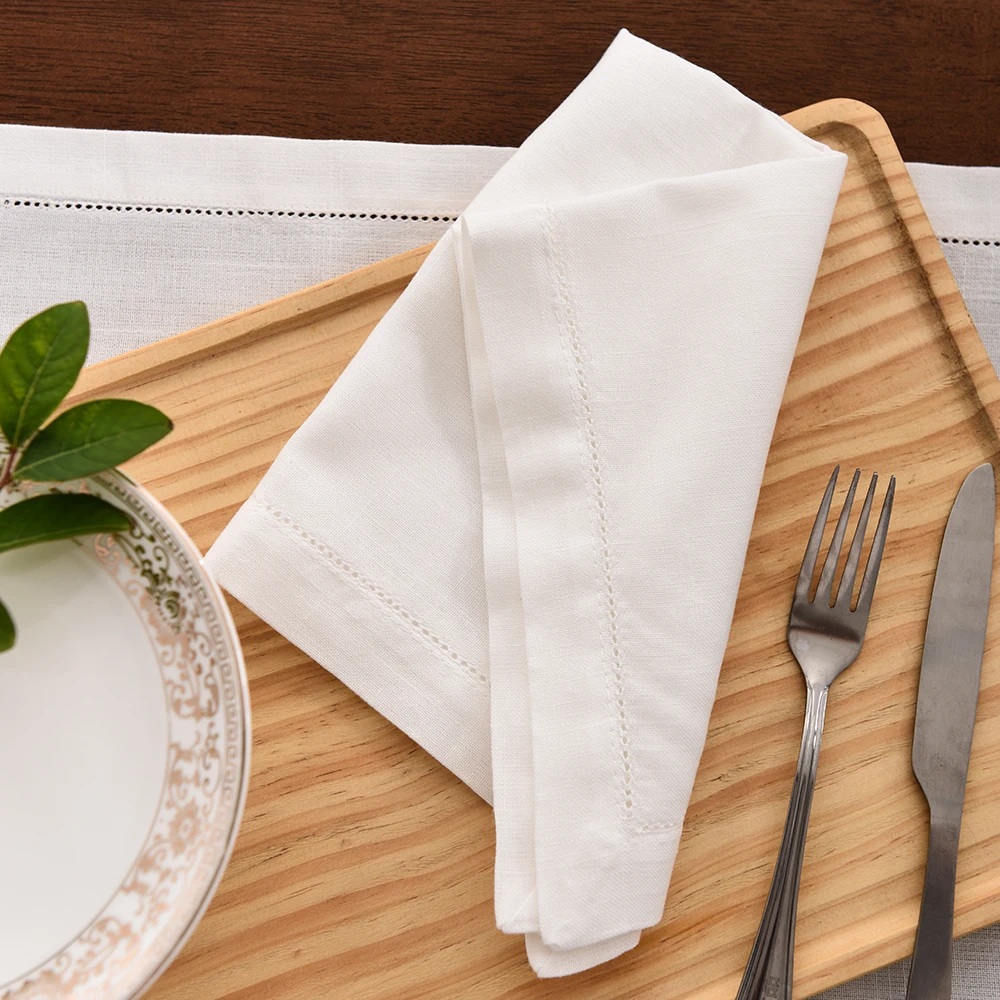 COTTON CRAFT White Dinner Napkins - Set of 12 Classic Pure Cotton Soft  Cloth Napkins - Durable Washable Everyday Lunch Brunch Table Restaurant  Wedding