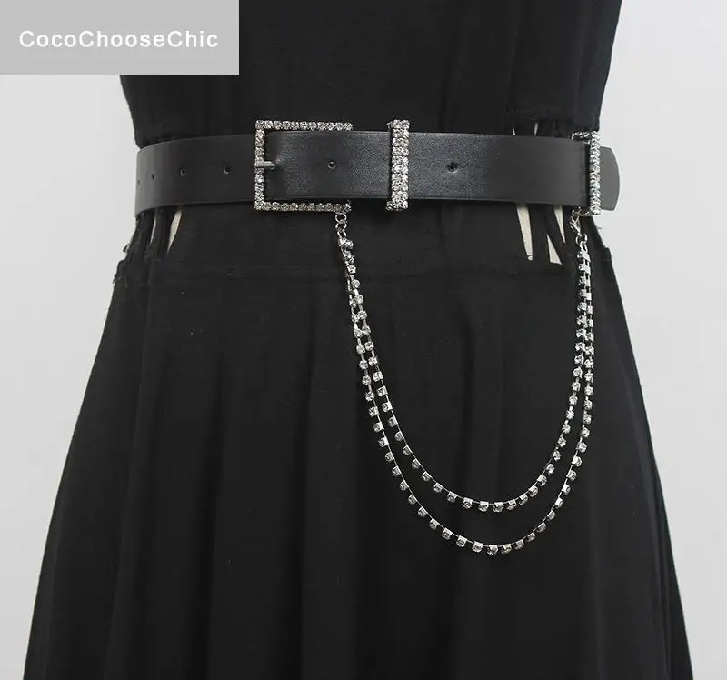 Chain Belt 2022 Fashion Women Ladies Ins Popular Diamonds Beading
