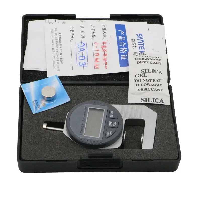 Shahe Portable Mini Precise Digital Thickness Gauge Meter Tester Micrometer Thickness Big Head 0-12.7 mm thickness gauge