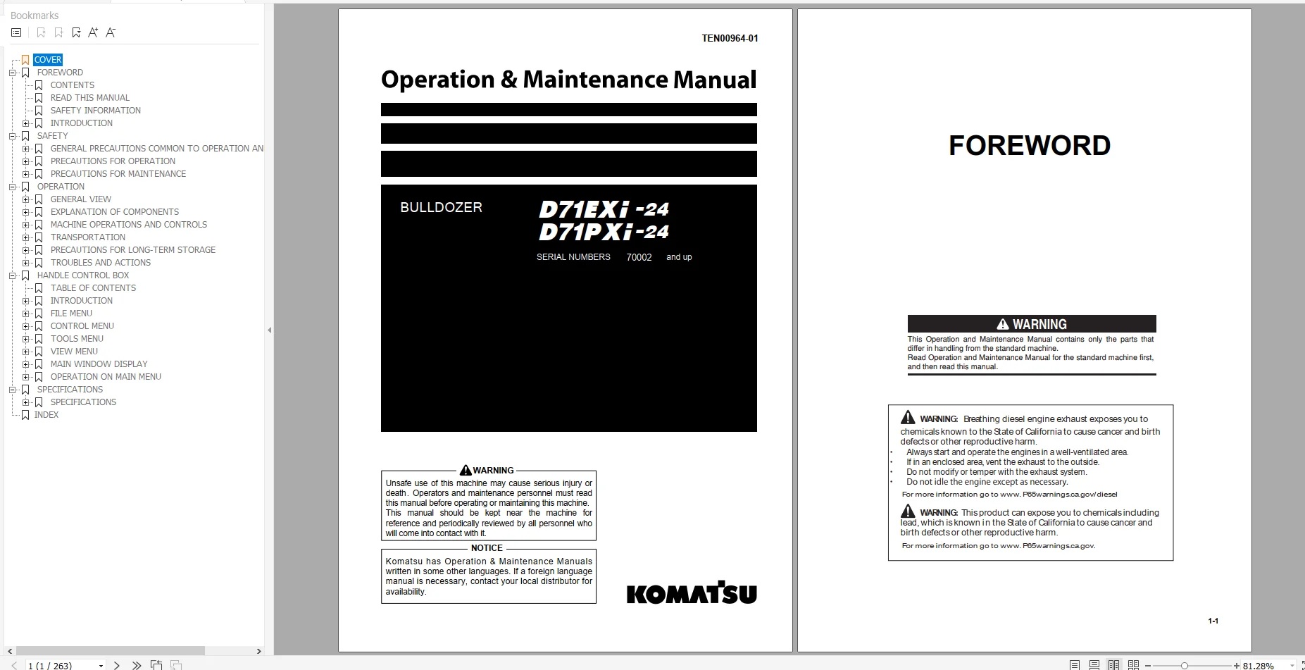 

Komatsu Dozers 2022 3.07 GB PDF Shop Manual, Operator Maintenance & Circuit Diagram