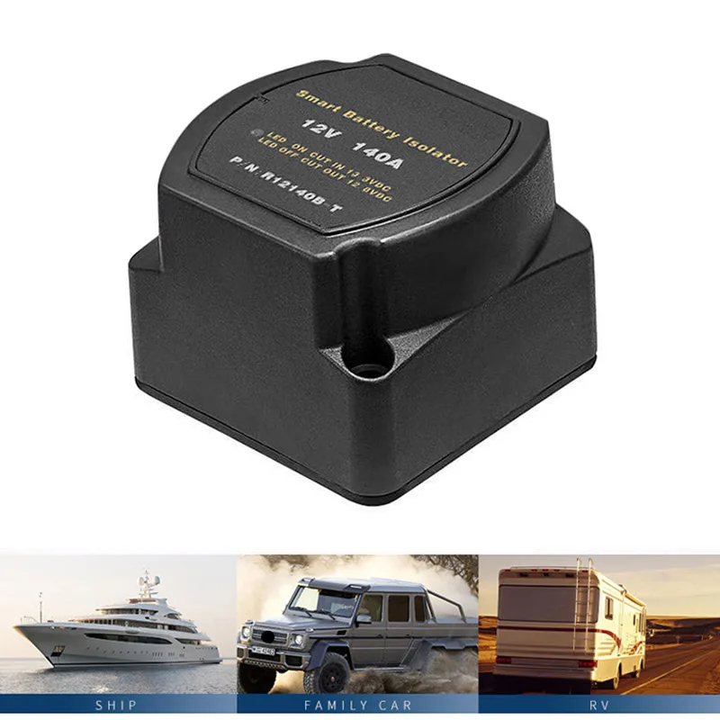 Portable Power Voltage Sensitive Split Charge Relay Zero Voltage Drop Smart Battery Isolator RV Accessories