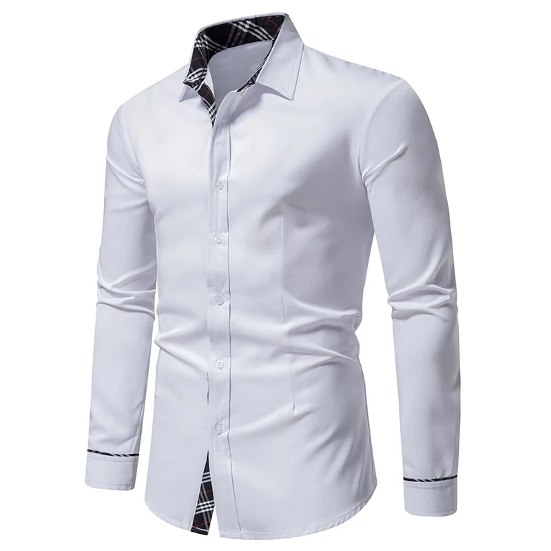 

Spring New Men's Long Sleeve Button Shirt Personality Top Korean Fashion Street Fashion Designer Large Clothes Men's Wear