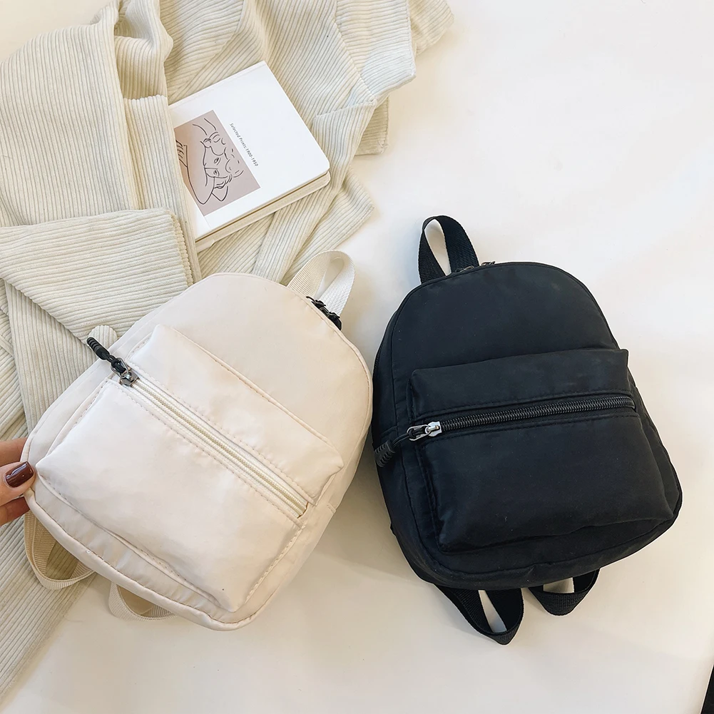 Bolso Mochila de nylon de color sólido de estilo preppy Mochila de viaje  escolar para mujer Mochila