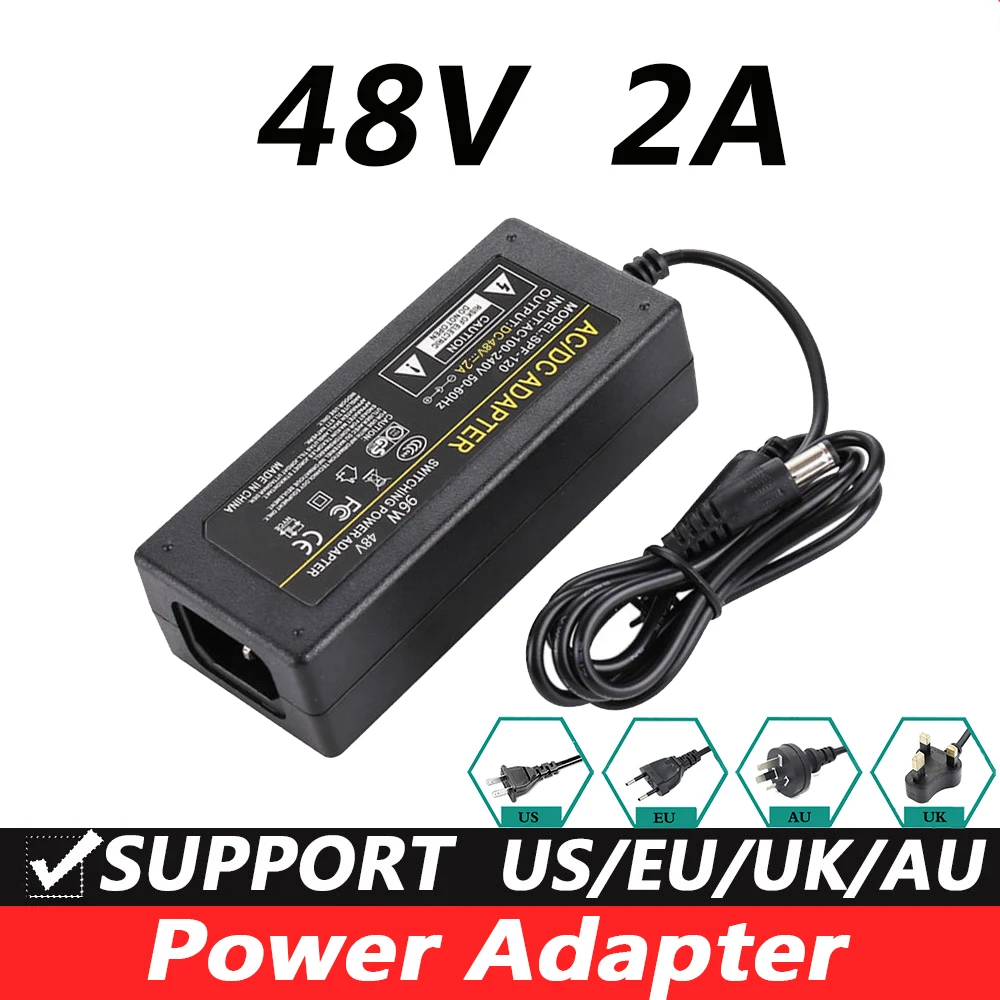 Dc 48 V 2A 2000Ma 96W Adattatore Di Alimentazione Poe 48 V Volt Per Cctv Sorveglianza Di Sicurezza Iniettore Poe Ethernet Ip Camera Phone