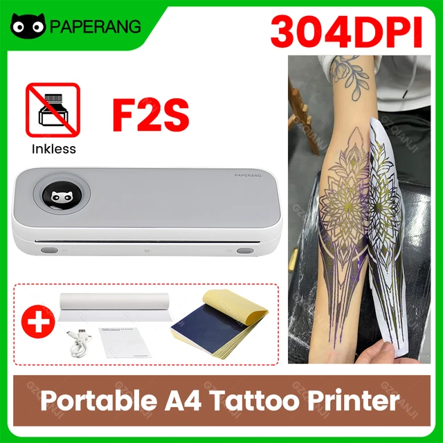 Mini impresora de tatuajes inalámbrica, máquina de plantillas de tatuaje  recargable, transferencia de papel de tatuaje, aplicación gratuita móvil  Peripage A40, 2023 - AliExpress