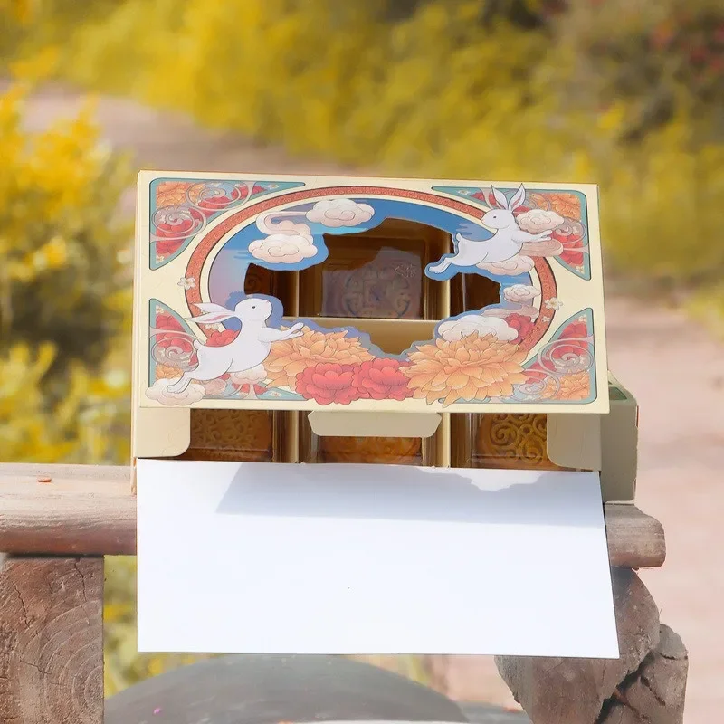 5Pcs Mooncake Packaging Box Manufacturer Wholesale Mid Autumn Festival Gift Boxed Egg Yolk Crispy 80g 6pcs Pack