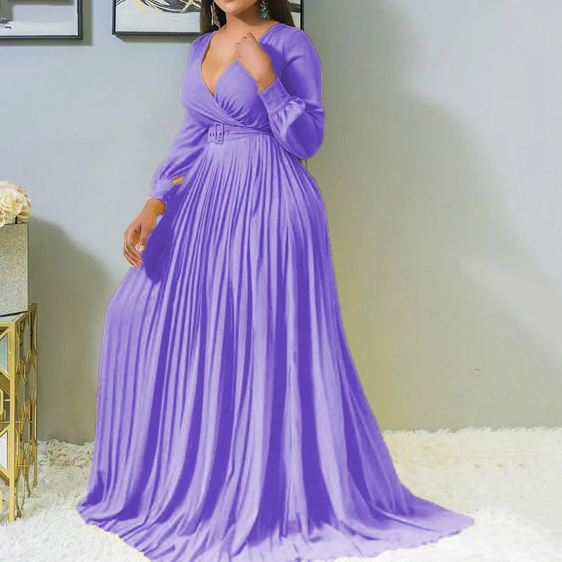 6 Colors African Dresses for Women Dashiki Plus Size Pleated Long Maxi Dress Party 5X