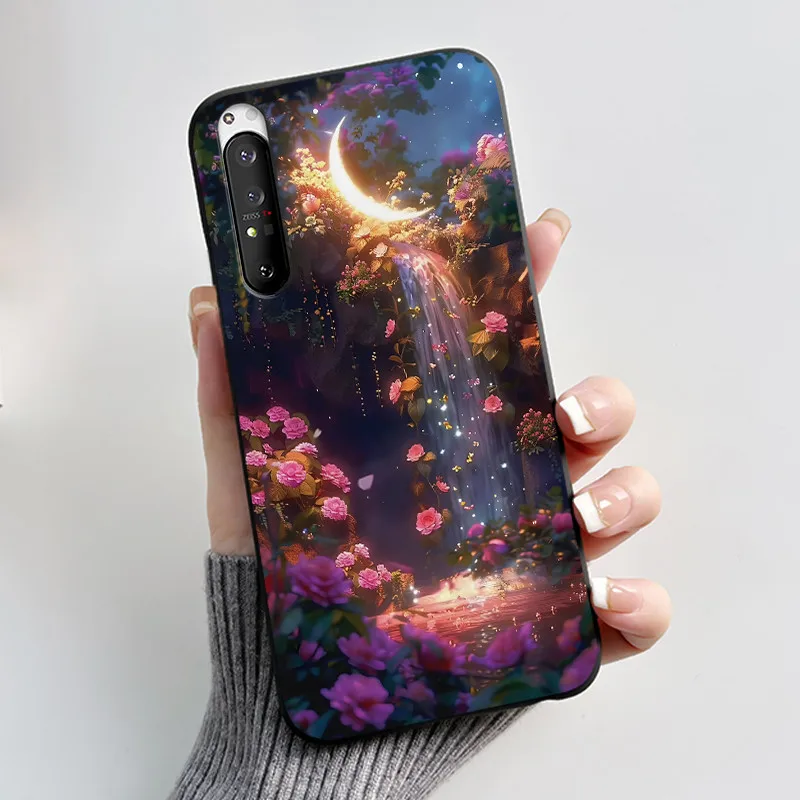 Luxury Cute Cat & Love Rabbit Black Silicone Soft Phone Case