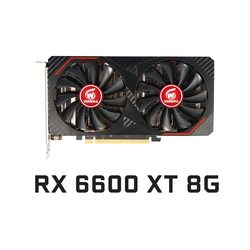 Veineda Rx6600Xt Scheda Video Da 8Gb Gpu 128Bit Gddr6 Scheda Grafica Da 14 Gbps 7Nm Supporta Pc Desktop Video Office Game Placa De Vorideo