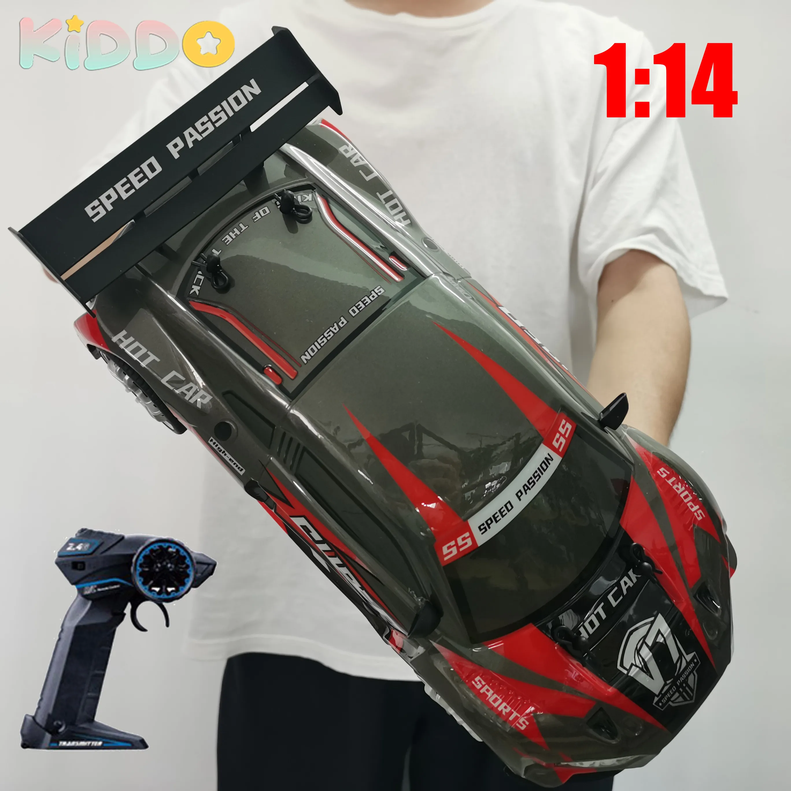 1:14 2wd carro de controle remoto rc com luzes led 2.4g rádio buggy ...