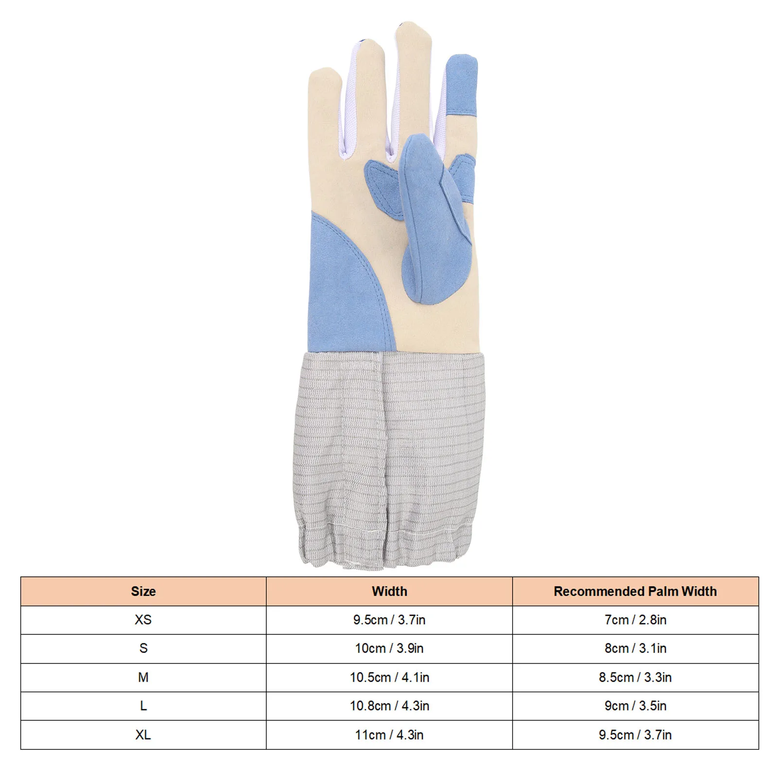 High Safety Padded Fencing Glove Right Handed Anti Slip Knitted Fabric Breathable Sabre Glove for Training