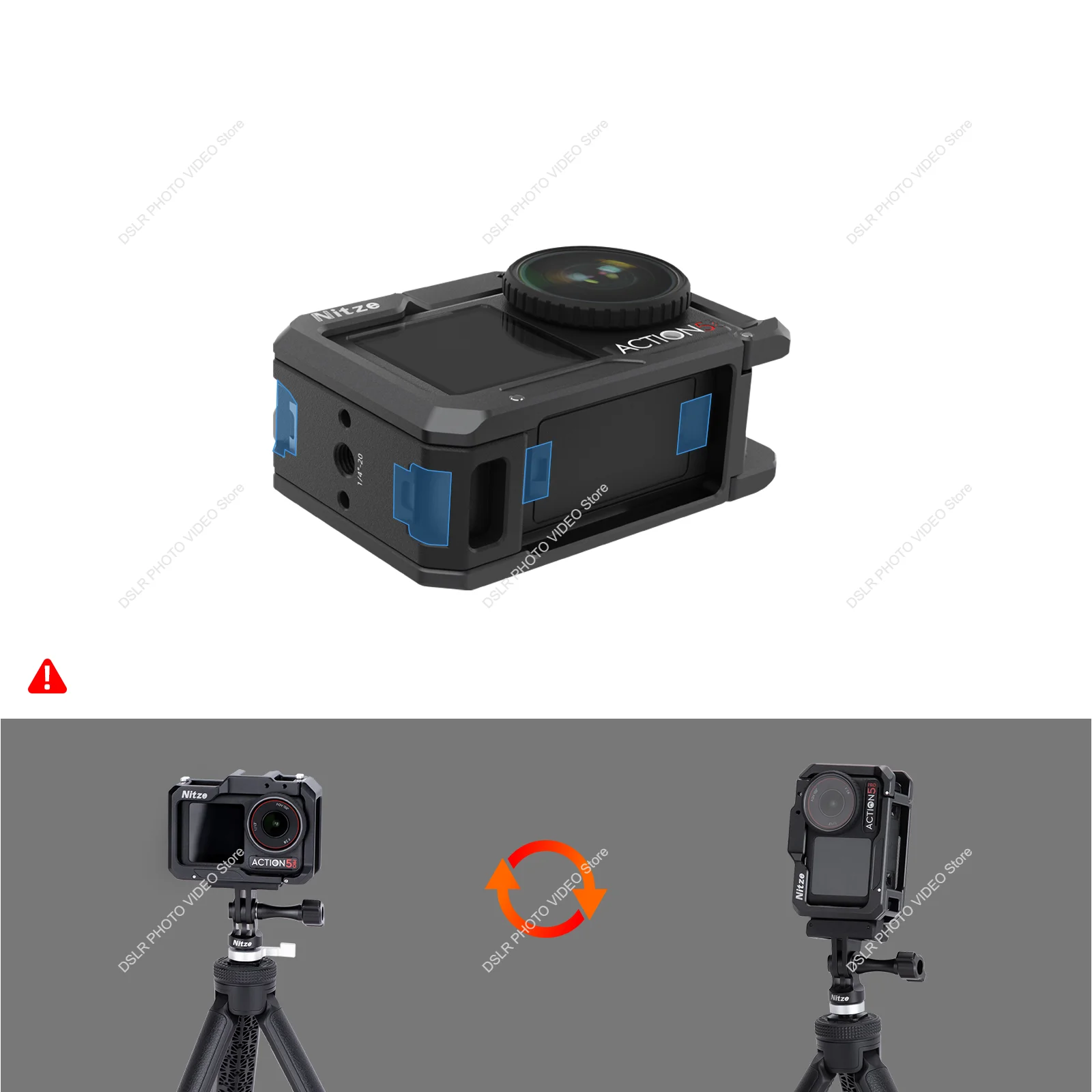 Nitze カメラケージ DJI Osmo Action 3 -T-D01A用 並行輸入品 Nitze Cage Nitze Cage for DJI Osmo Action 5 Pro ⁄ Action 4