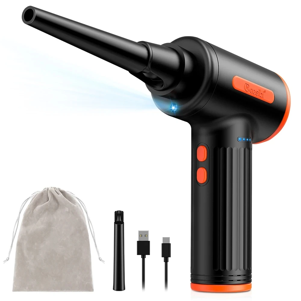 7500mAh 90W Cordless Electric Air Duster Rechargeable Dust Blower 90000 RPM for PC Keyboard