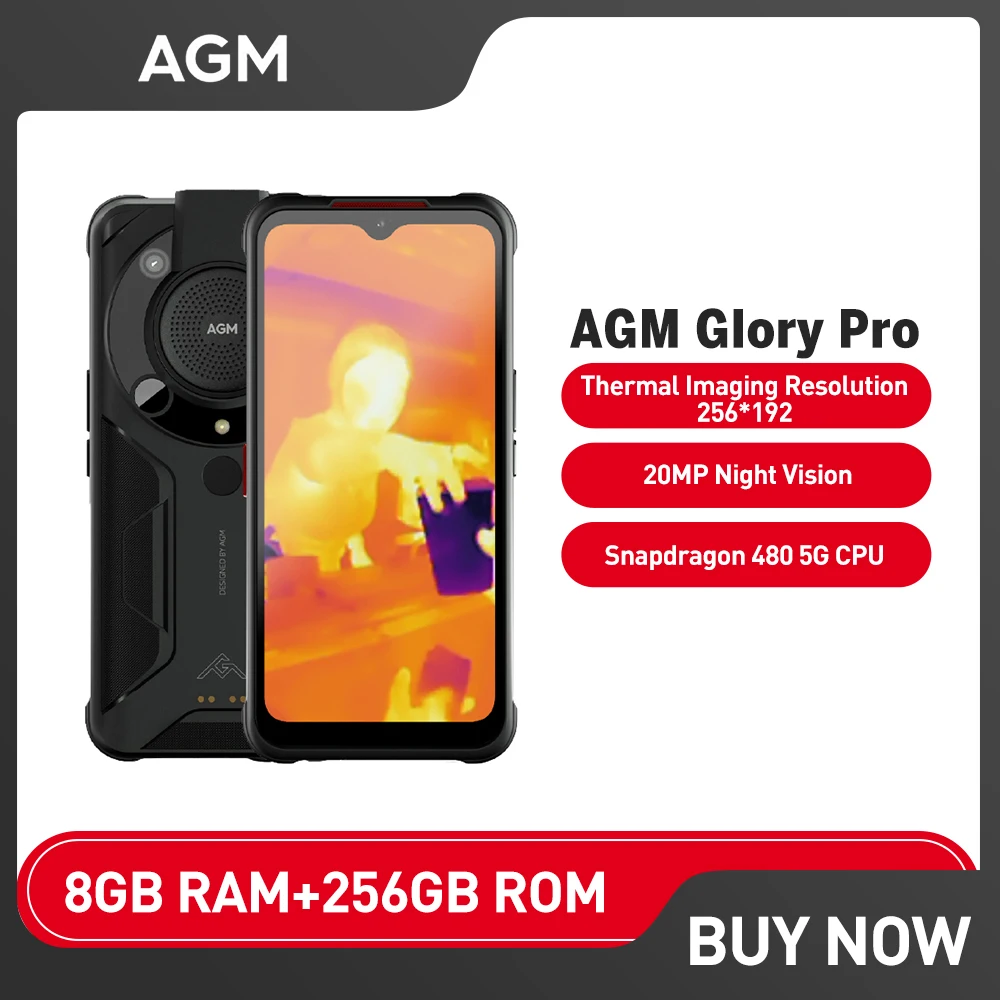 agm glory se glory global version qualcomm 5g smartphone android 11 nfc rugged phone 6200mah arctic battery 6 53 celular phone AGM-Glory Pro Smartphone, Rugged,hermal Imaging Camera, 6200mAh Large Capacity Battery, 8GB, 256GB, Night Vision, 20MP, NFC