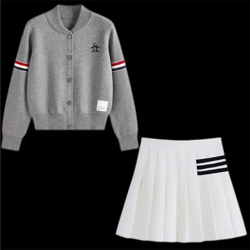Autumn Golf Wear Women Luxury Brand Golf Sweater Korean Two Piece Set Women Clothes women workout jackets