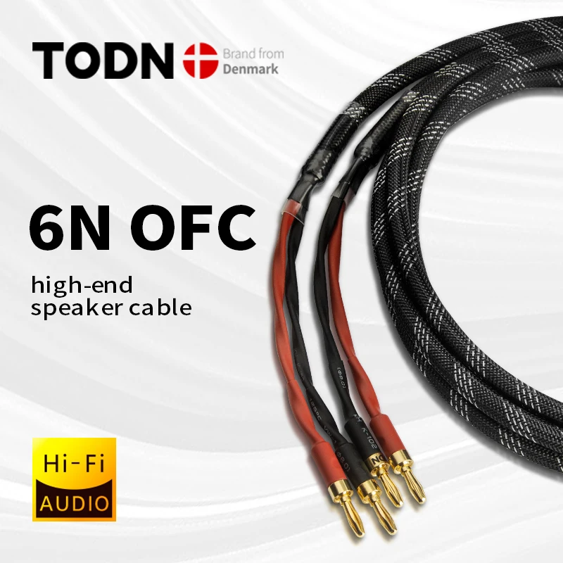 Cabo de Áudio para Alto-falante Hi-fi Cabo Amplificador Estéreo High-end Cobre Banana Livre de Oxigênio Plugue Banhado a Ouro Par - Image 3