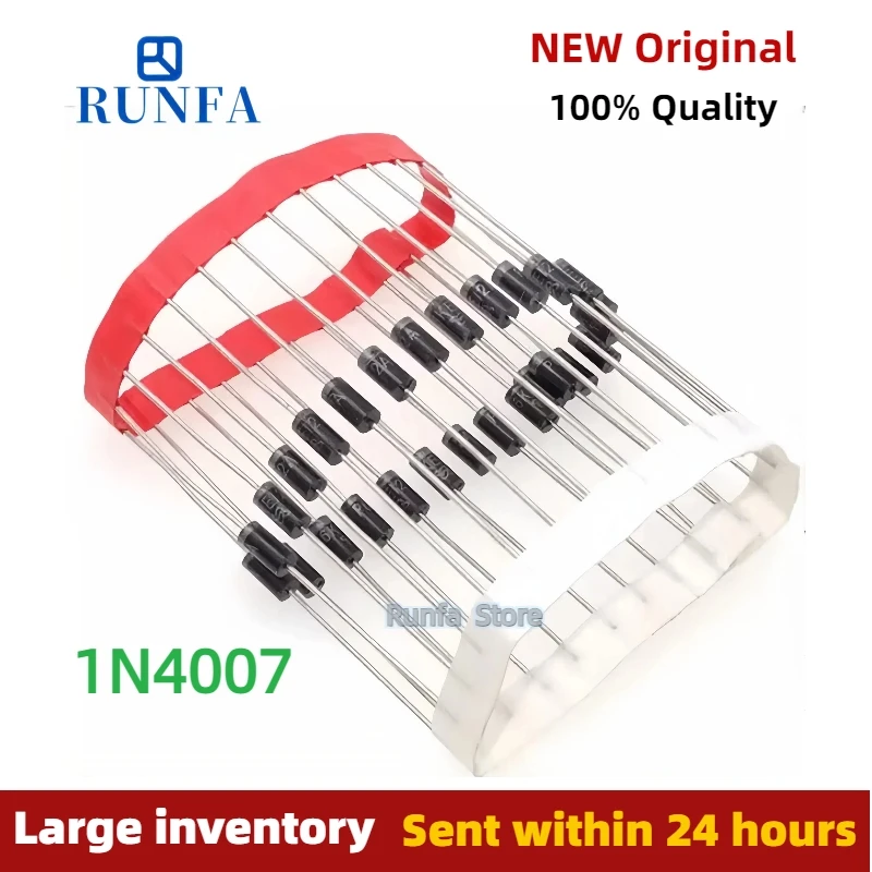 100pcs/lot kit 1N4007 4007 1A 1000V Universal Bridge rectifier diode Schottky Diode DO-41