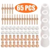 40/65/85Pcs Air Plasma Cutting Tips For LG-40 PT-31 Cutter Consumables CUT-40 CUT-50D Swirling Rings Electrode Shield Cups 4
