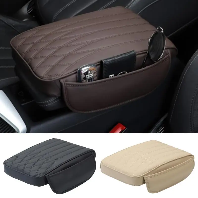 

Universal Car Armrest Box Pad Soft PU Leather Anti Scratch Elbow Comfort Booster Center Console Armrest Non Slip Arm Rest Cover
